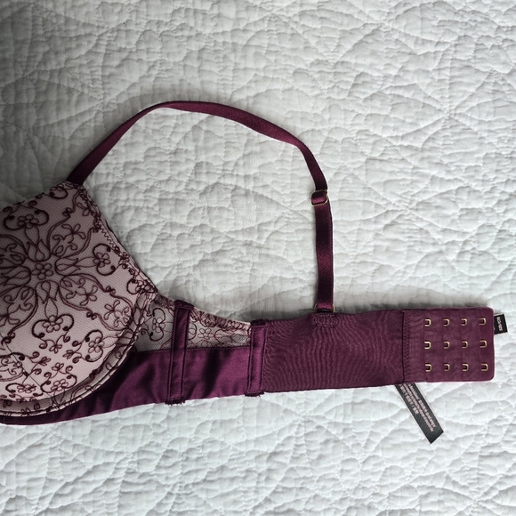Victoria's Secret Very Sexy Push-up Bra - Burgundy Maroon 32B - Picture 7 of 14